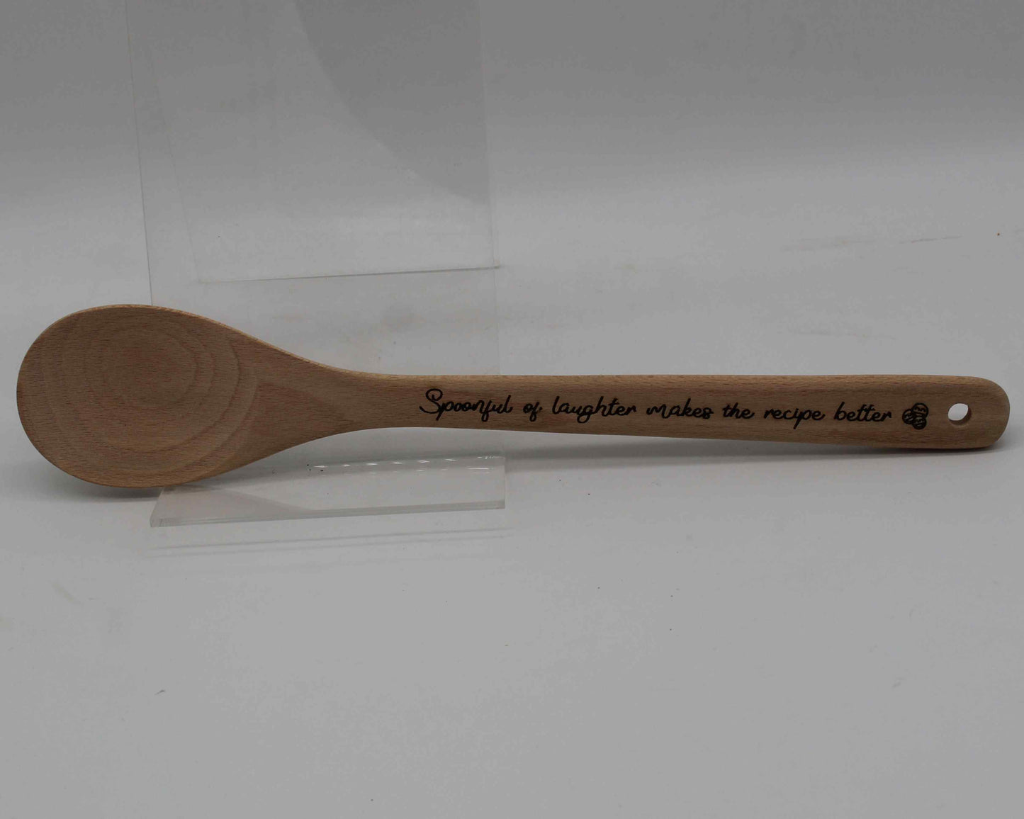 Wooden Spoon Engraved Set 4 Mixed