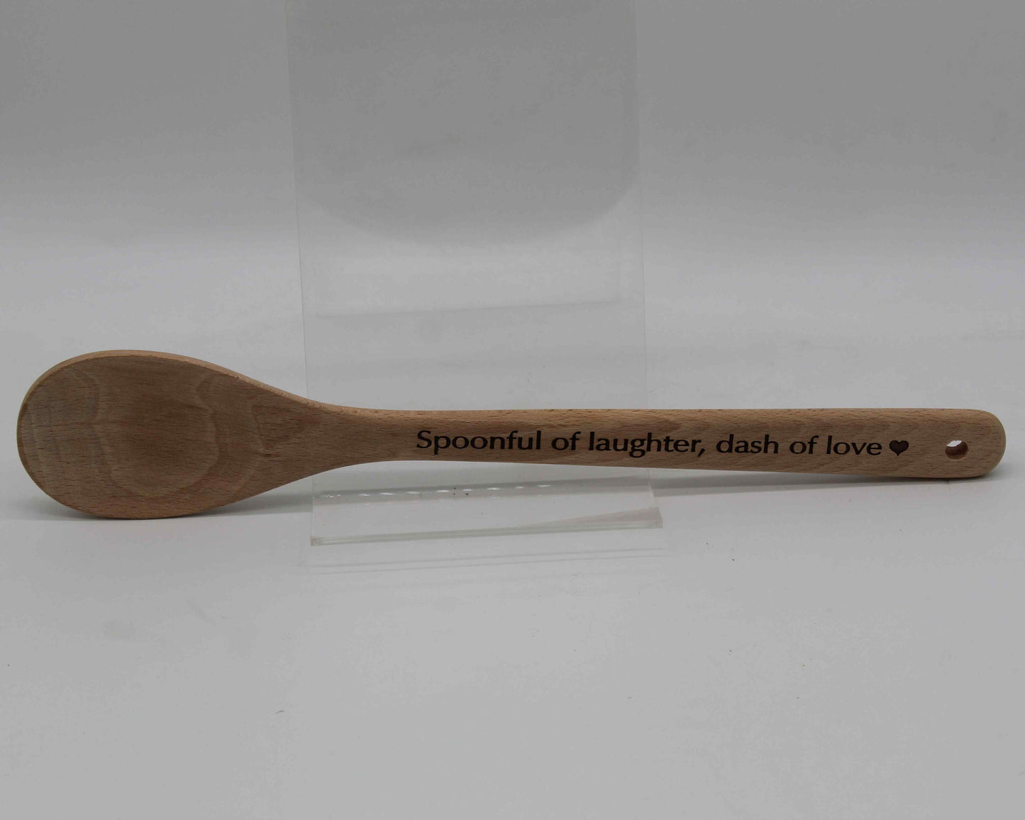 Wooden Spoon Engraved Set 4 Mixed