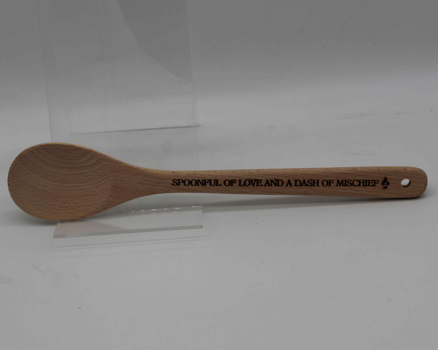 Wooden Spoon Engraved Set 4 Mixed