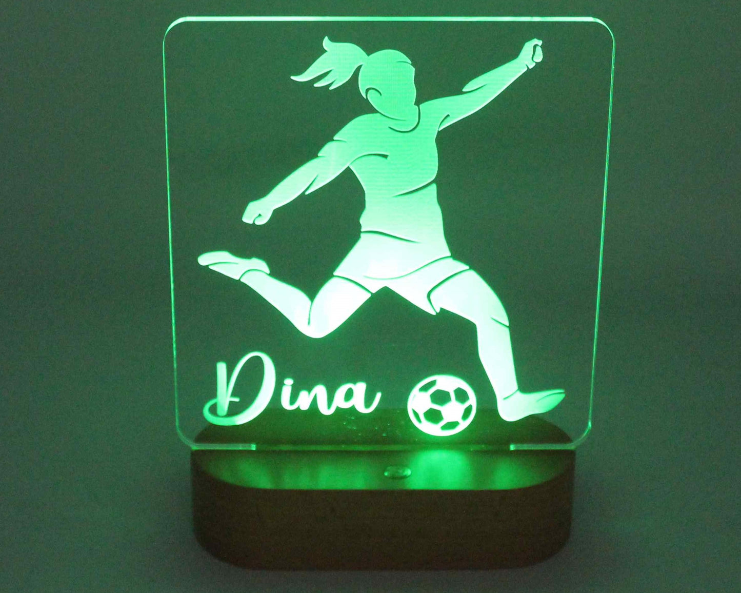 Soccer Player Night Light Personalised