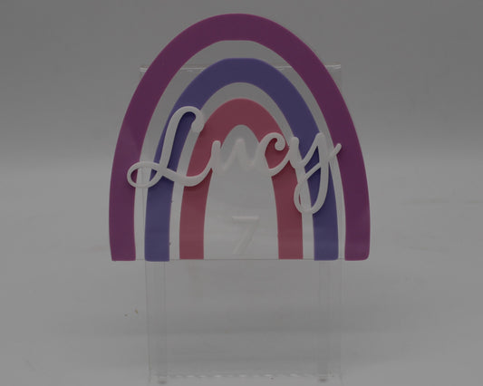 Rainbow Name Cake Topper Personalised