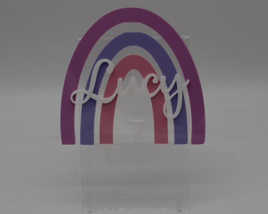 Rainbow Cake Topper - Haisley Design