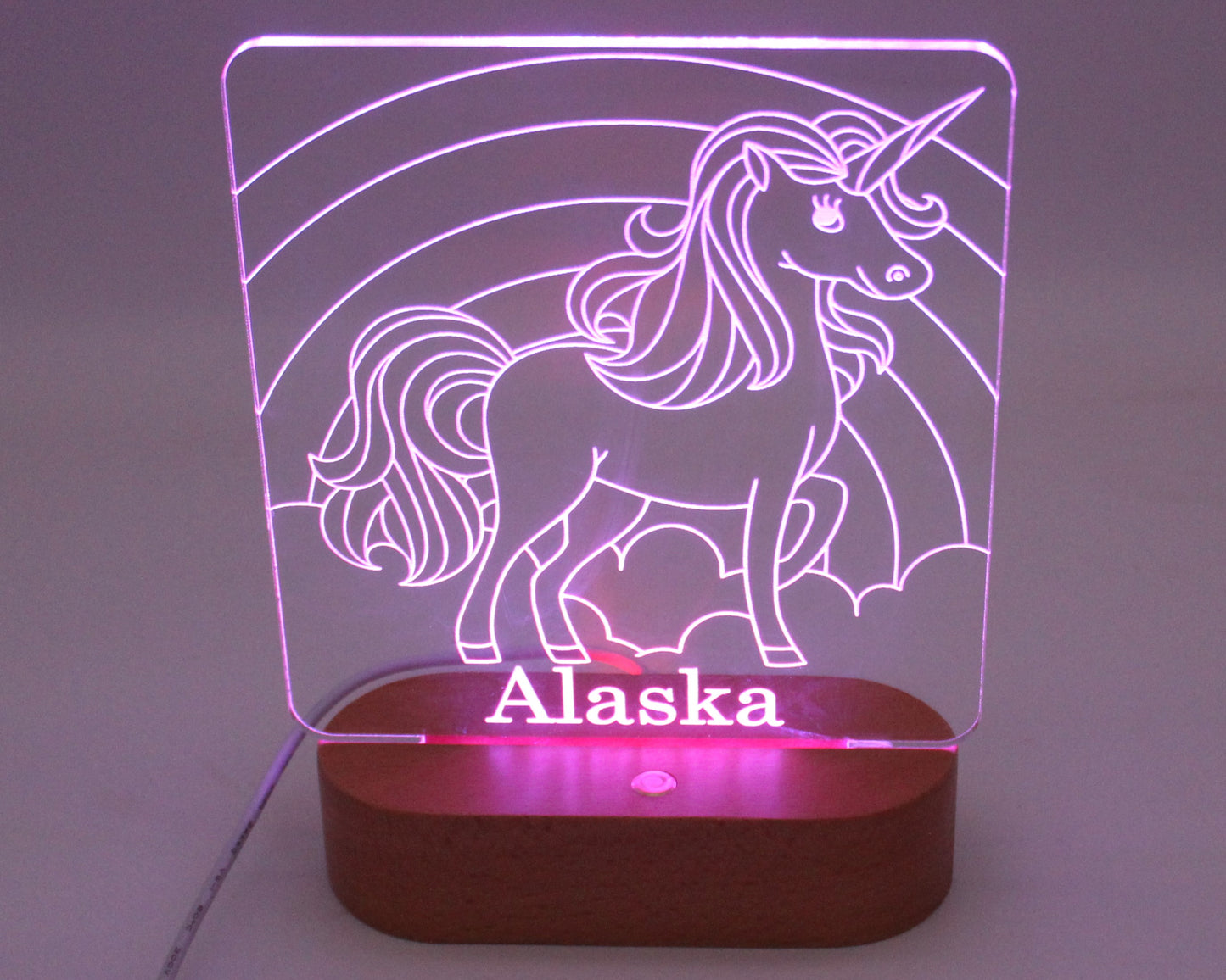 Unicorn Night Light Personalised - Haisley Design