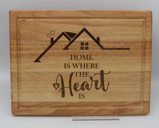 Home is where the heart is chopping board - haisley design