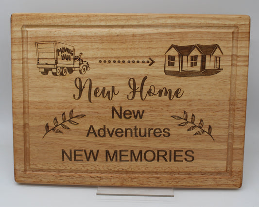 new home new adventures chopping board - haisley design