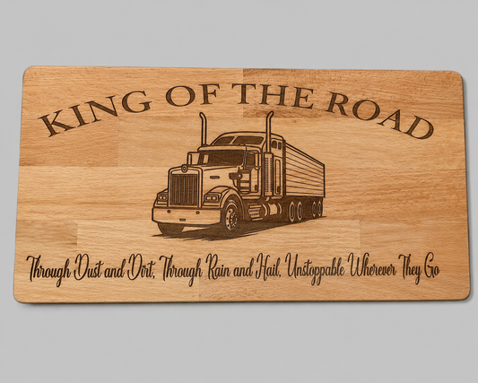 King Of The Road Truck Male - Serving or Chopping Board