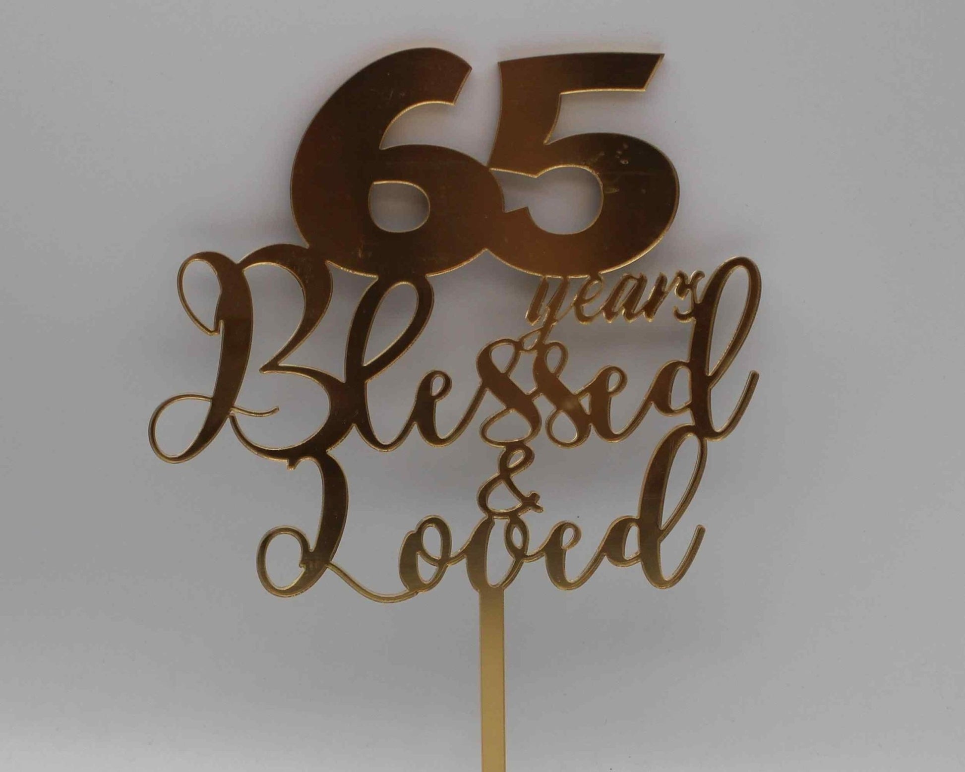 65 Years Cake Topper - Haisley Design