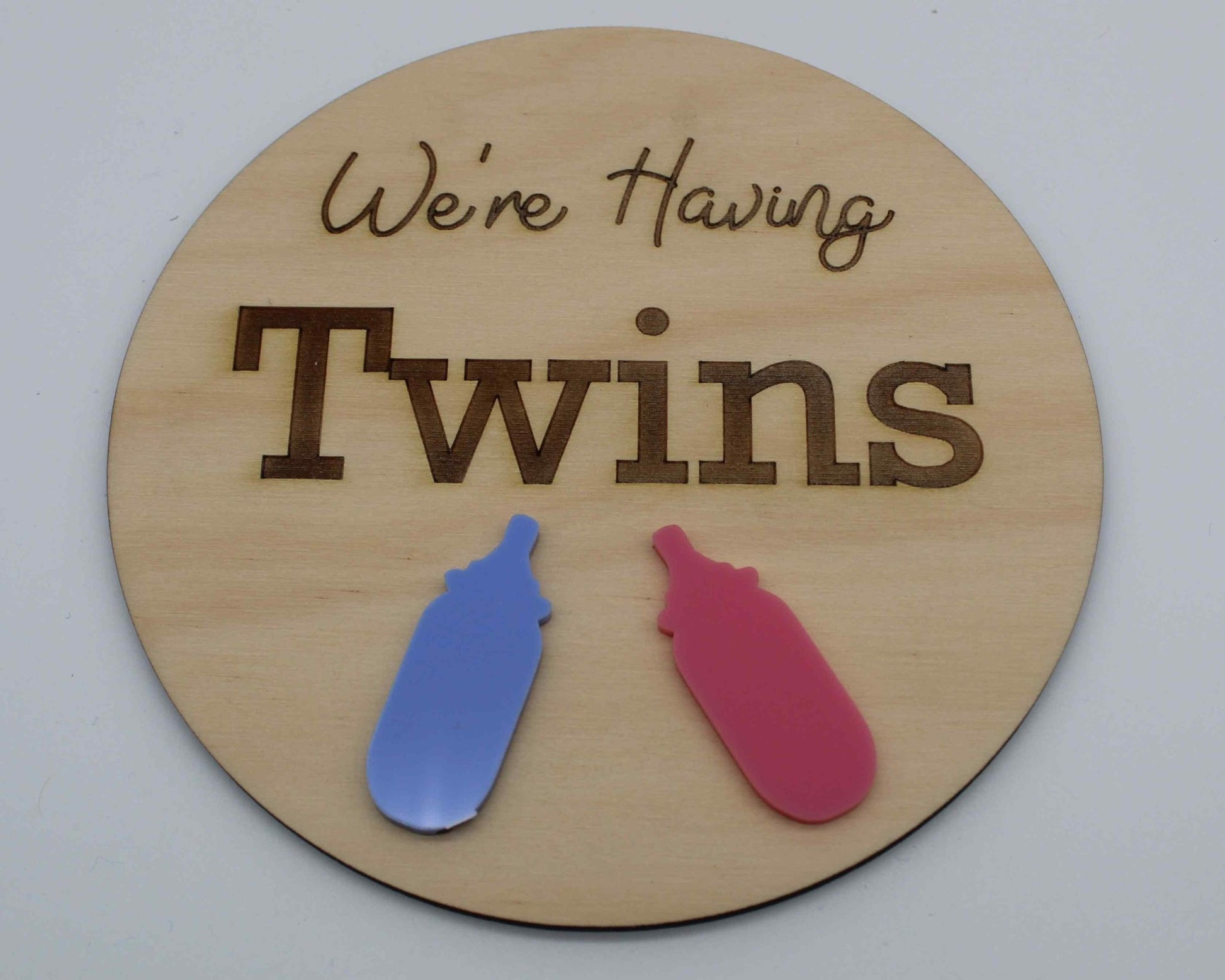 Baby Twins Announcement Disc - Haisley Design
