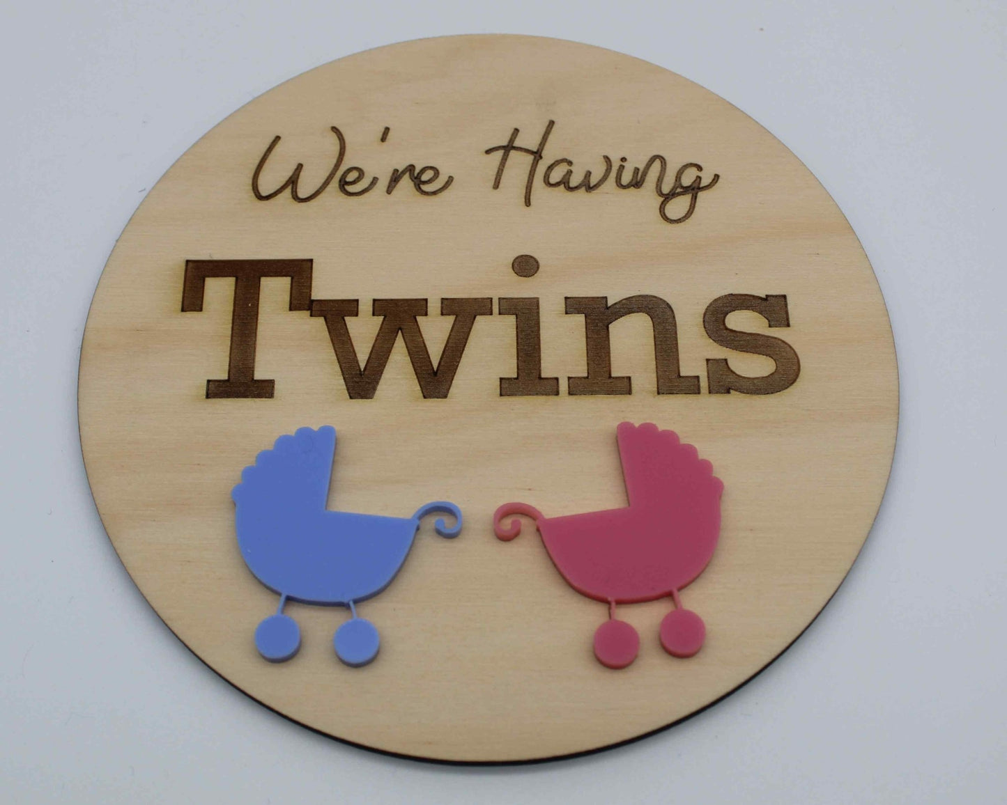 Baby Twins Announcement Disc - Haisley Design