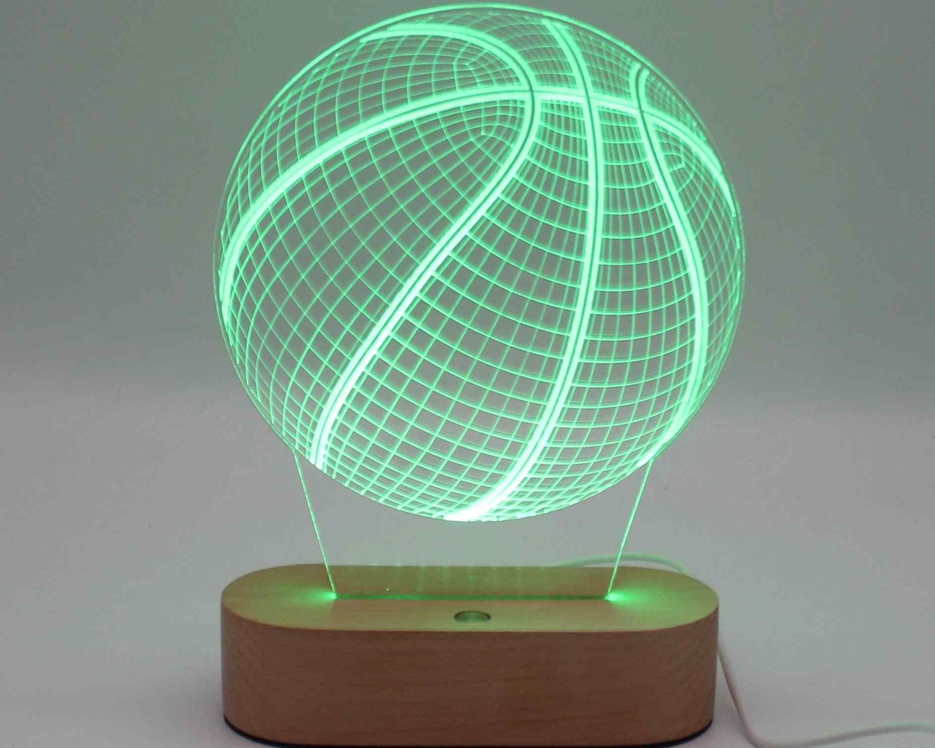 Basketball 3D Illusion Night Light - Haisley Design