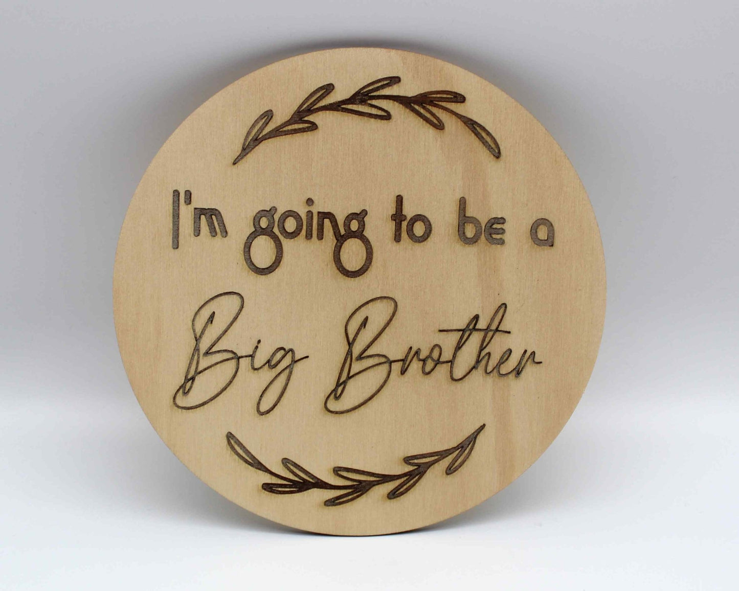 Big Brother or Sister Baby Announcement Disc - Haisley Design