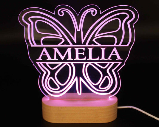 Butterfly Night Light Personalised - Haisley Design