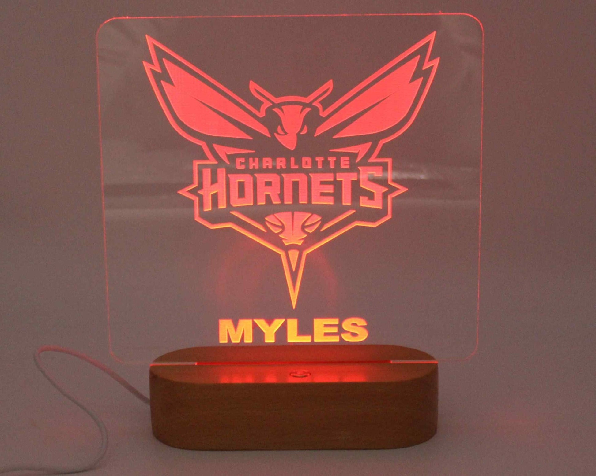 Charlotte Hornets Personalised Display Light - Haisley Design