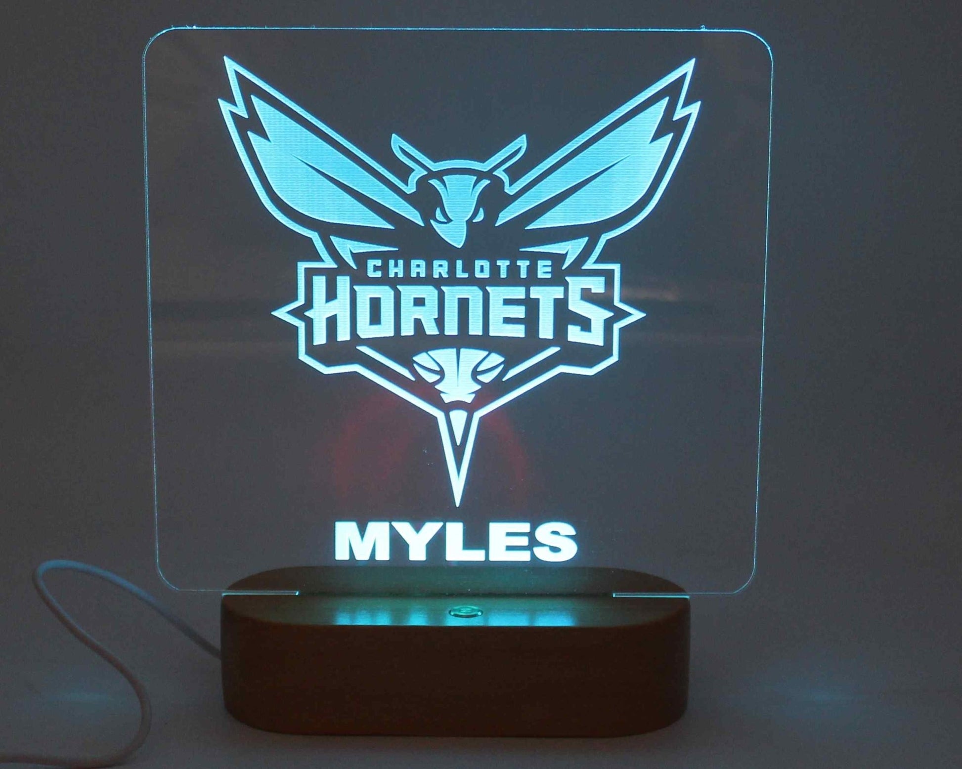 Charlotte Hornets Personalised Display Light - Haisley Design