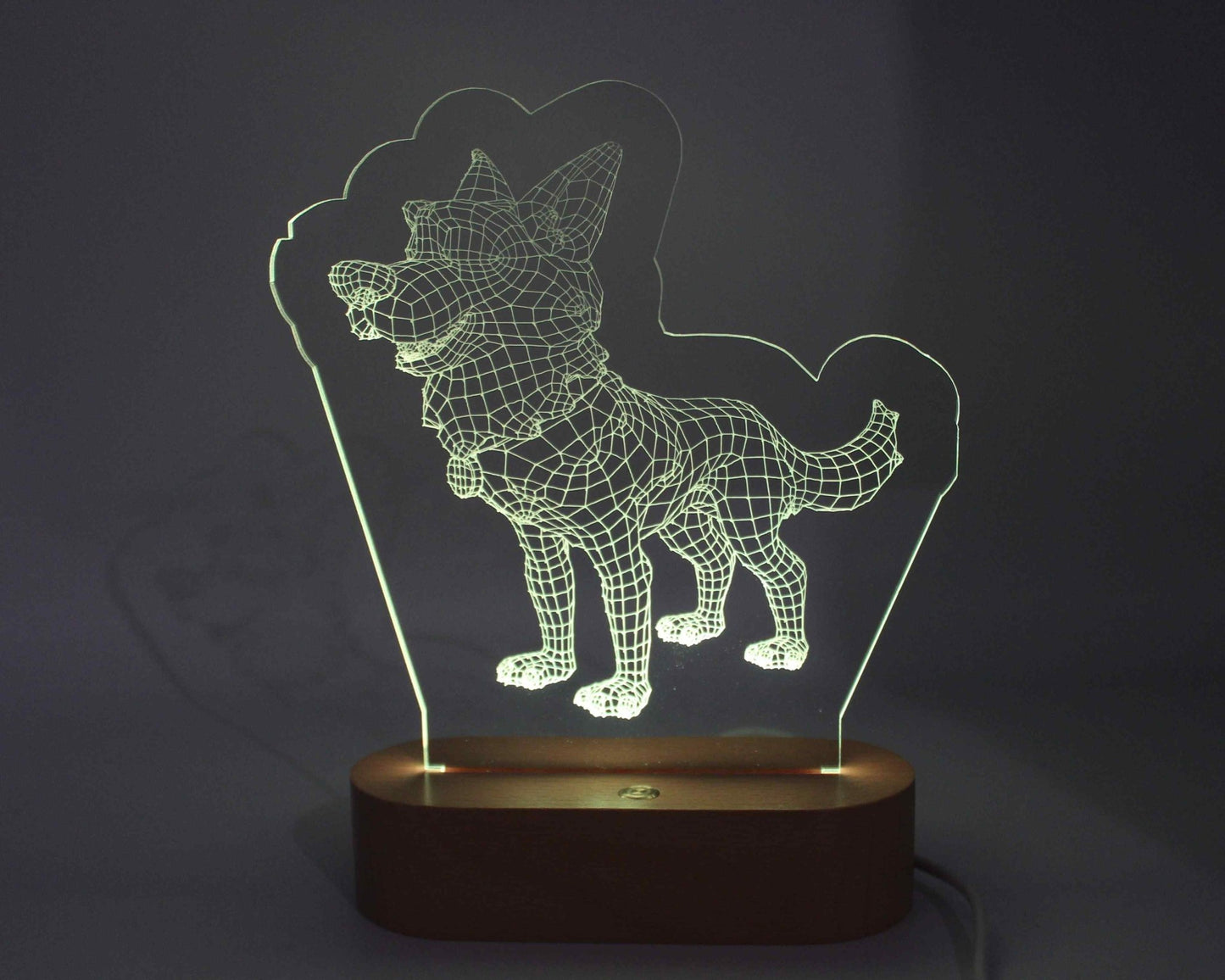 Dog 3D Illusion Night Light - Haisley Design