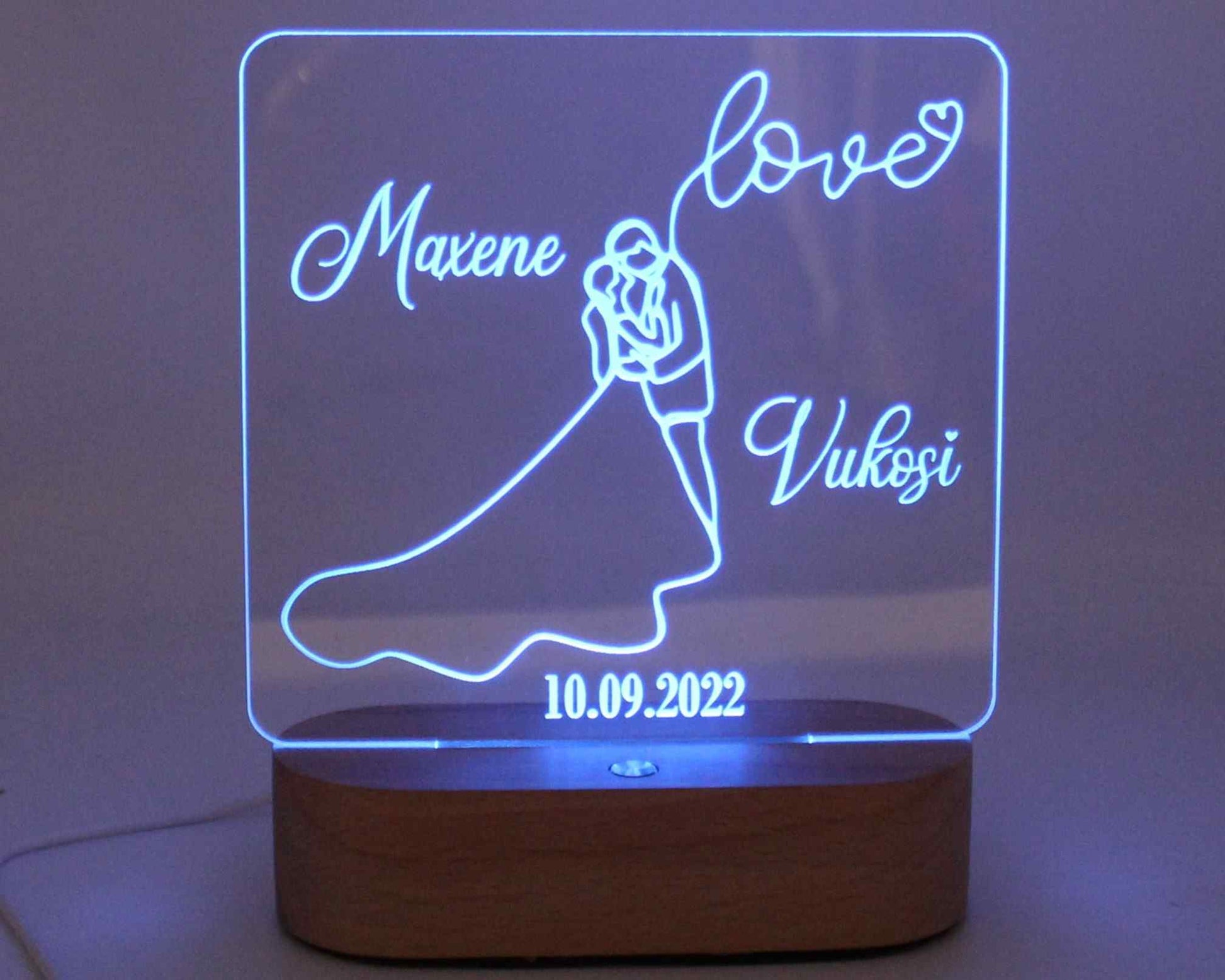 Engagement or Wedding Light Personalised - Haisley Design