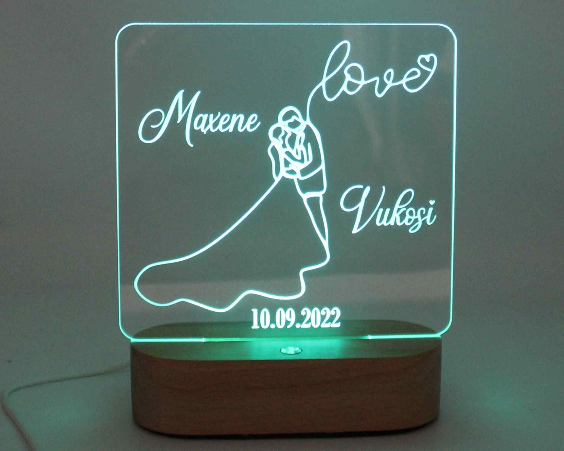 Engagement or Wedding Light Personalised - Haisley Design