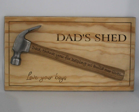Engraved Hammers Sign - Haisley Design