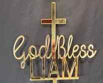 God Bless Cake Topper Personalised - Haisley Design