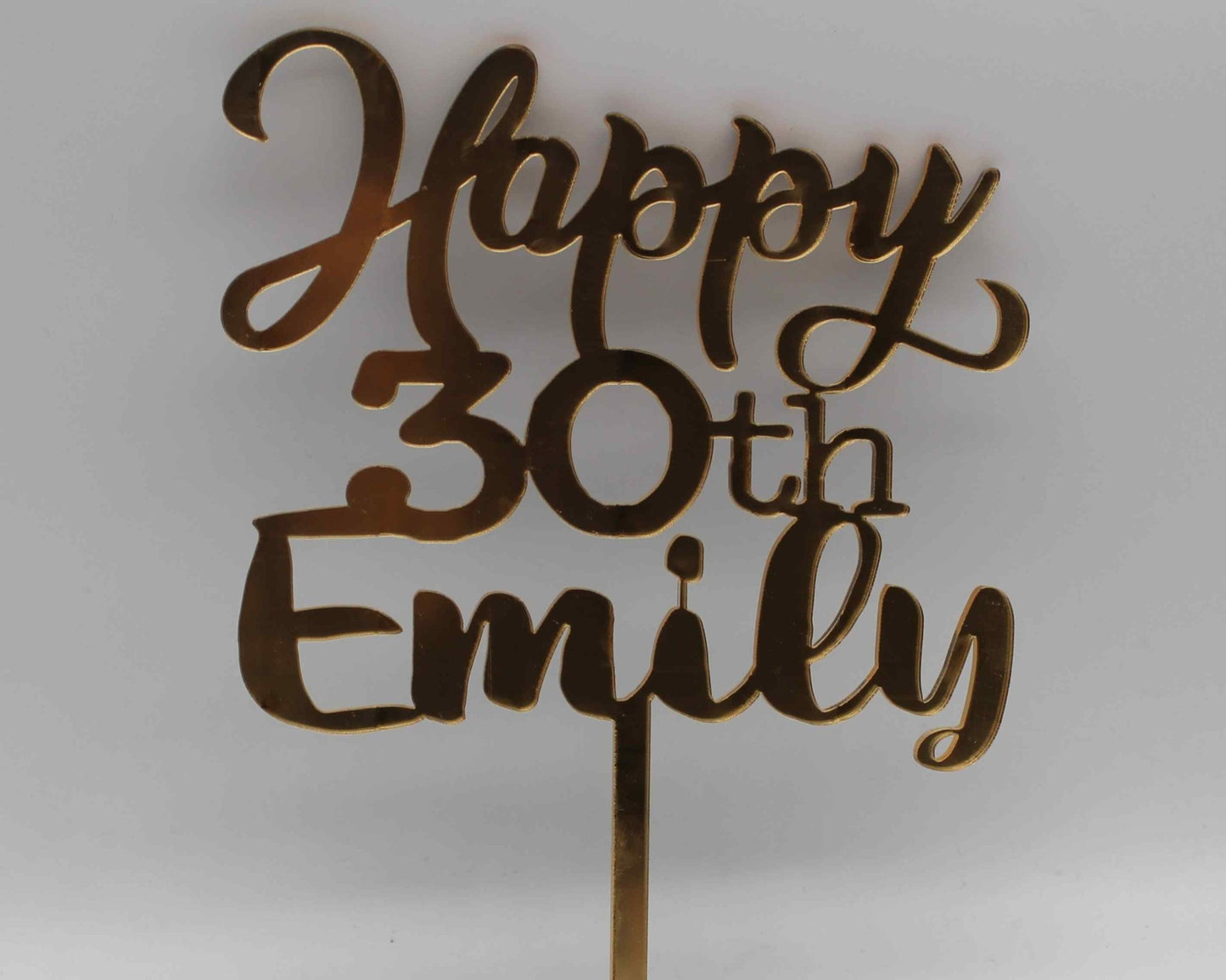 Happy Birthday 30th Cake Topper Personalised - Haisley Design