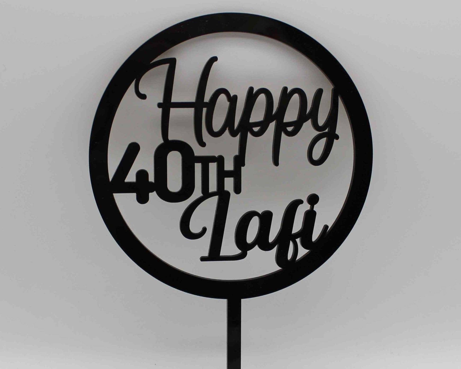 Happy Birthday 40th Cake Topper Personalised - Haisley Design