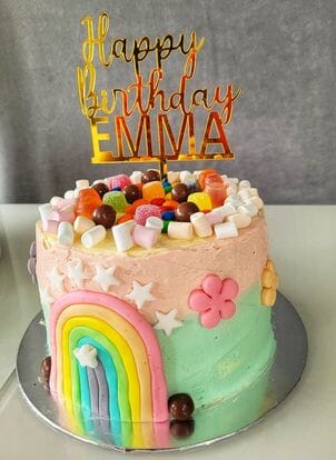 Happy Birthday Cake Topper Personalised - Haisley Design