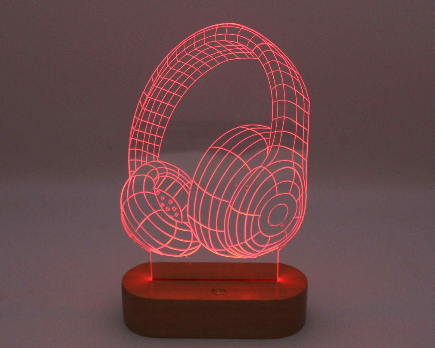 Headphones 3D Illusion Night Light - Haisley Design