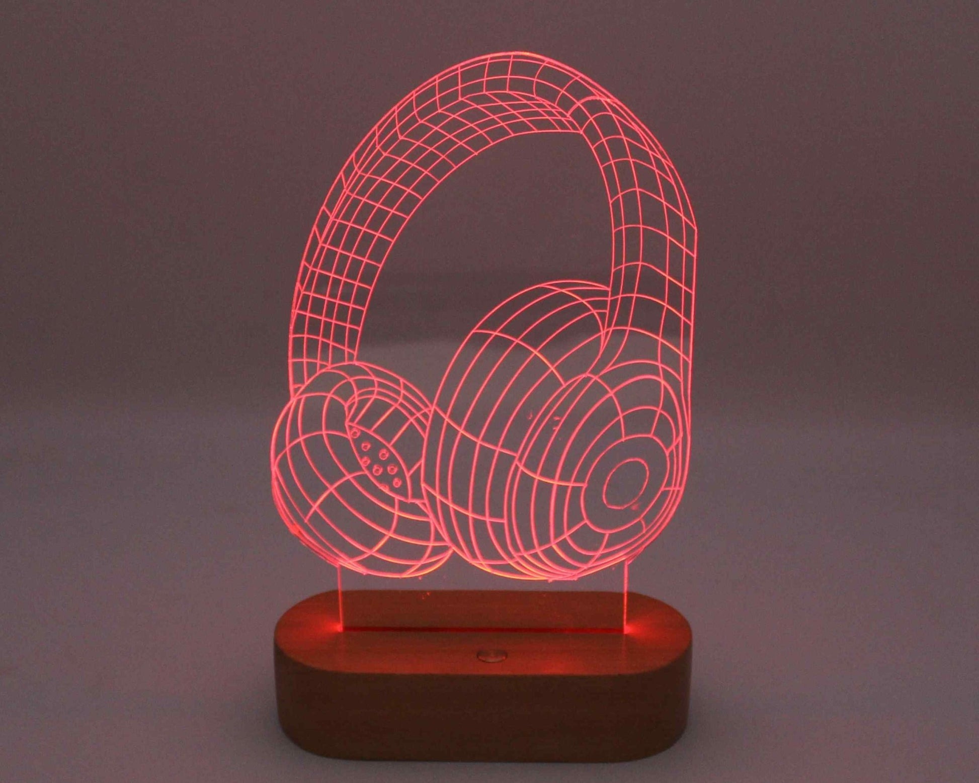 Headphones 3D Illusion Night Light - Haisley Design