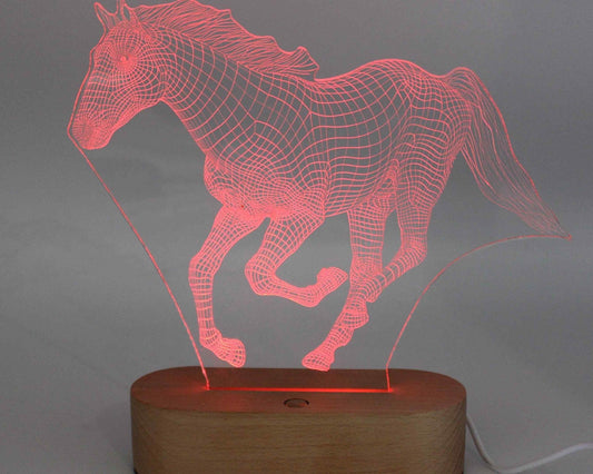 Horse 3D Illusion Night Light - Haisley Design