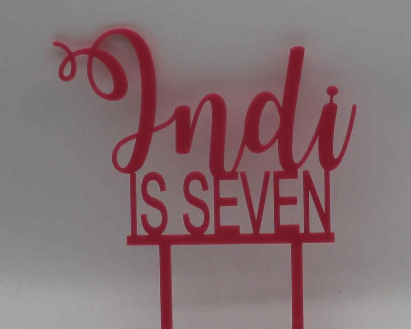 Is Seven Cake Topper Personalised - Haisley Design