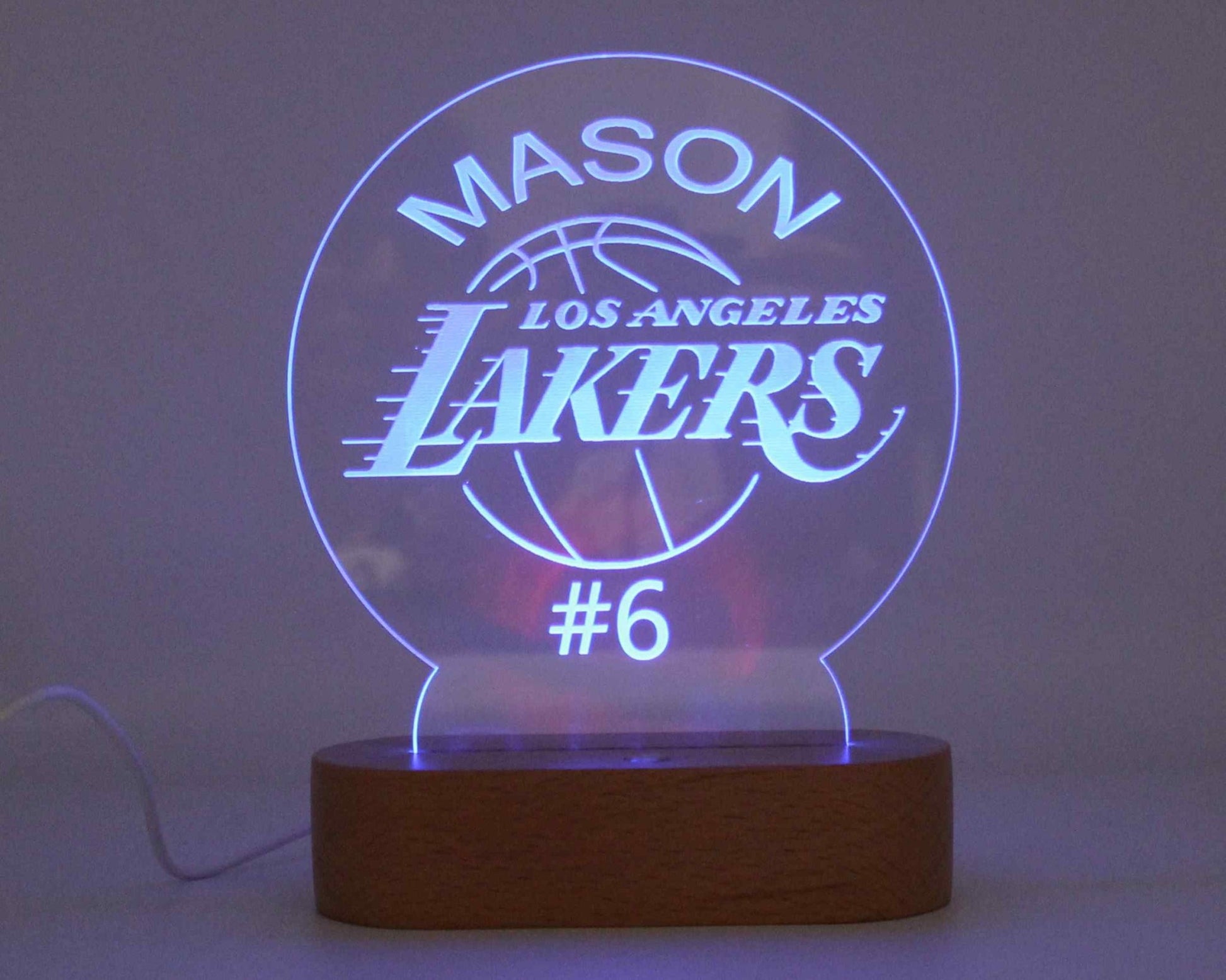 Lakers Night Light Personalised - Haisley Design