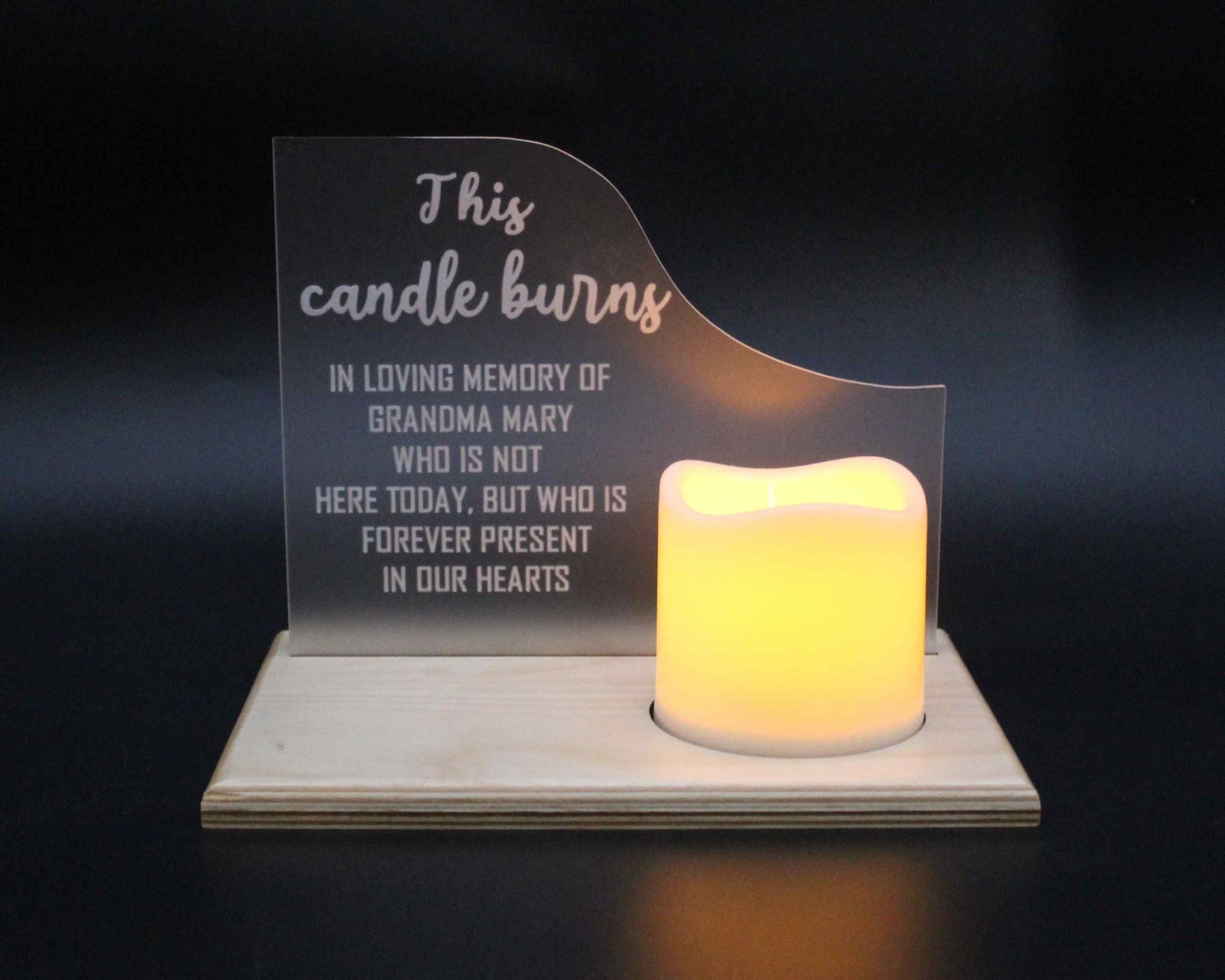 Memorial Candle Stand Personalized - Haisley Design