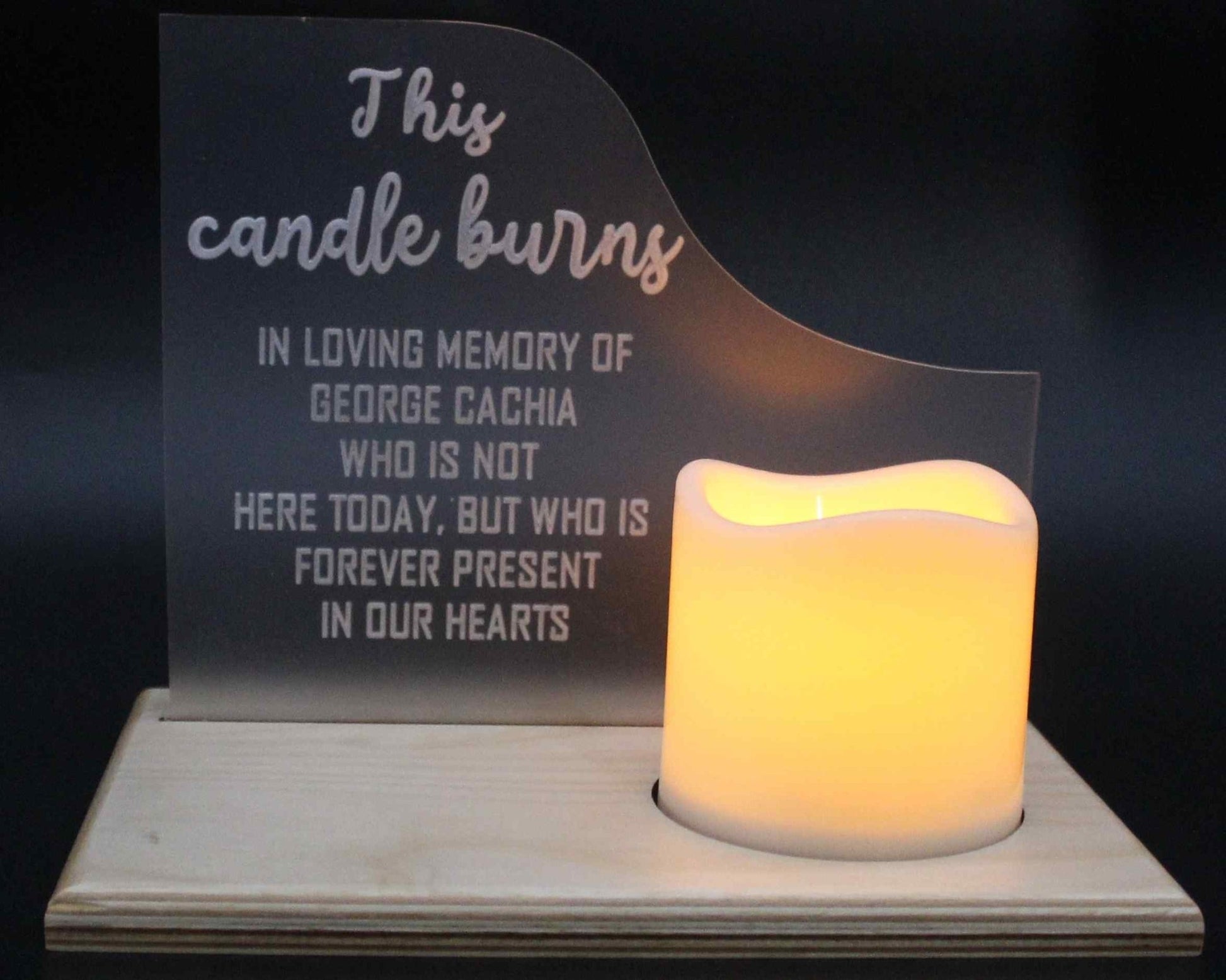 Memorial Candle Stand Personalized - Haisley Design