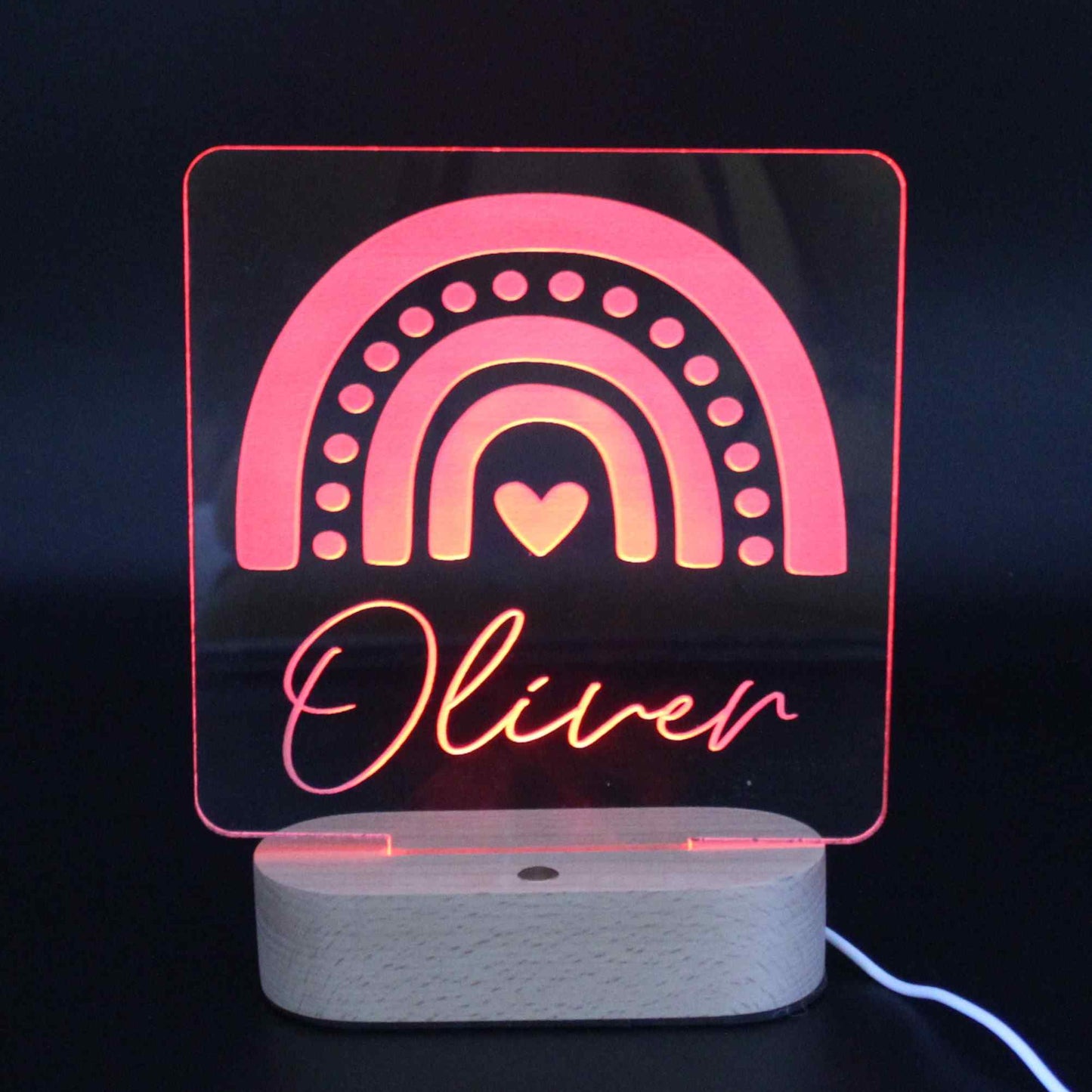 Rainbow Night Light Personalized - Haisley Design