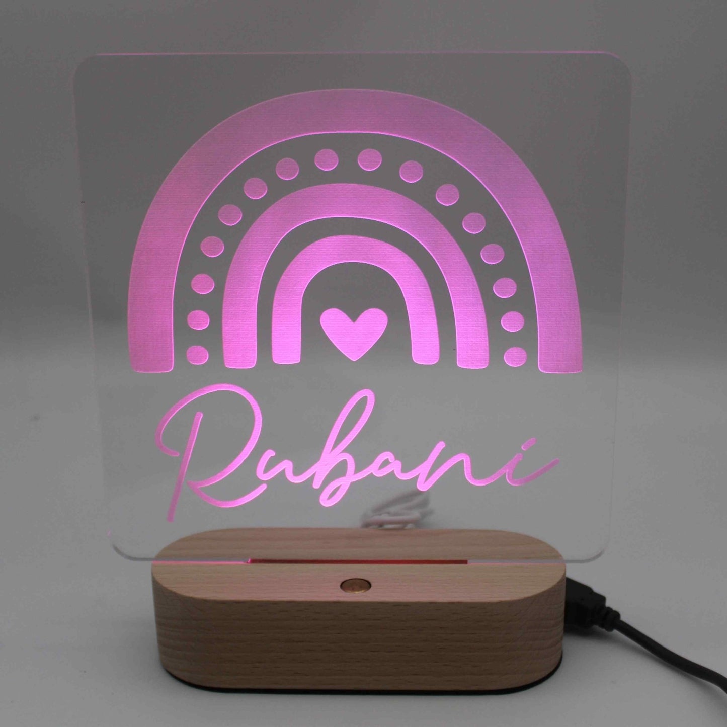 Rainbow Night Light Personalized - Haisley Design