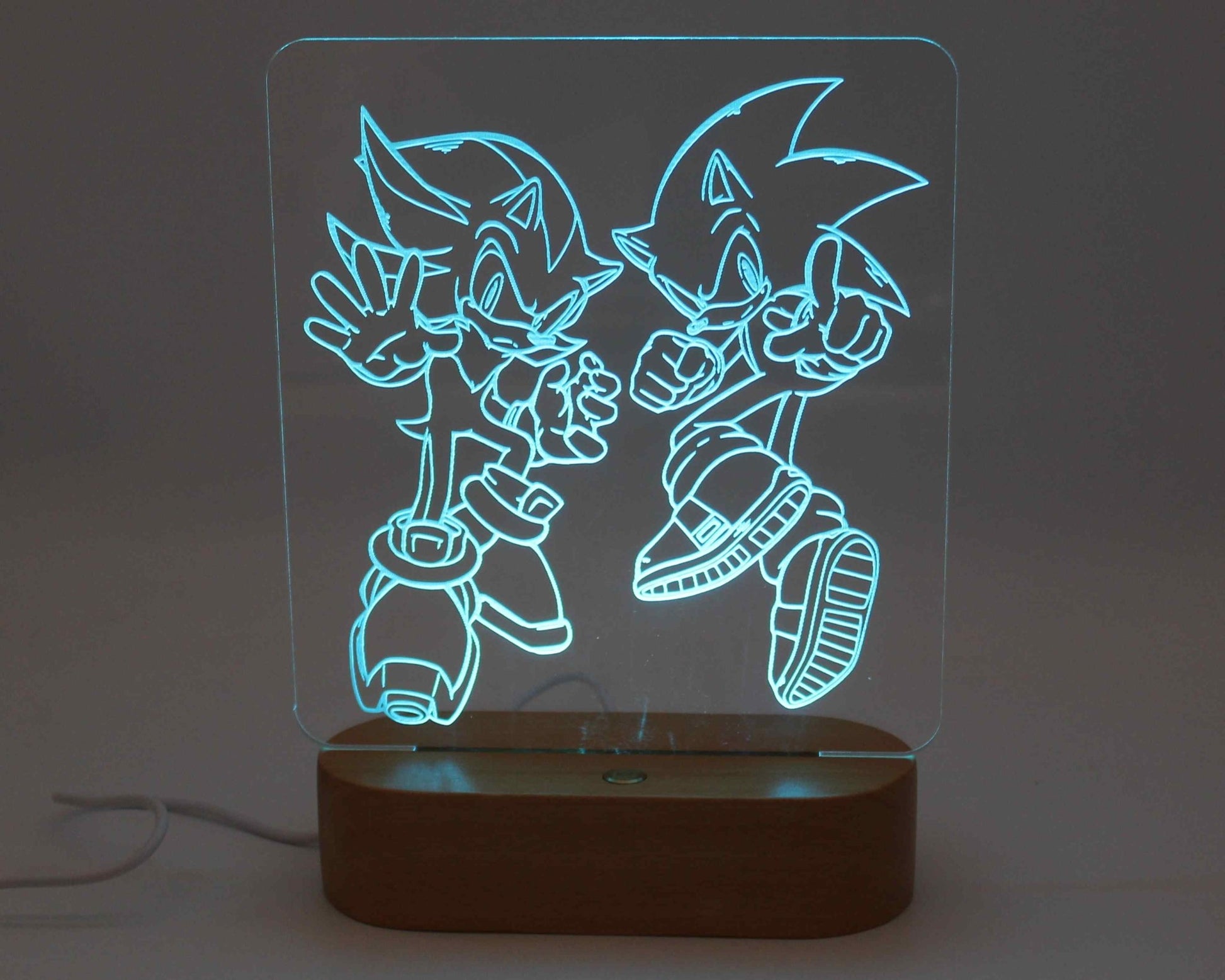 Sonic and Shadow Night Light - Haisley Design