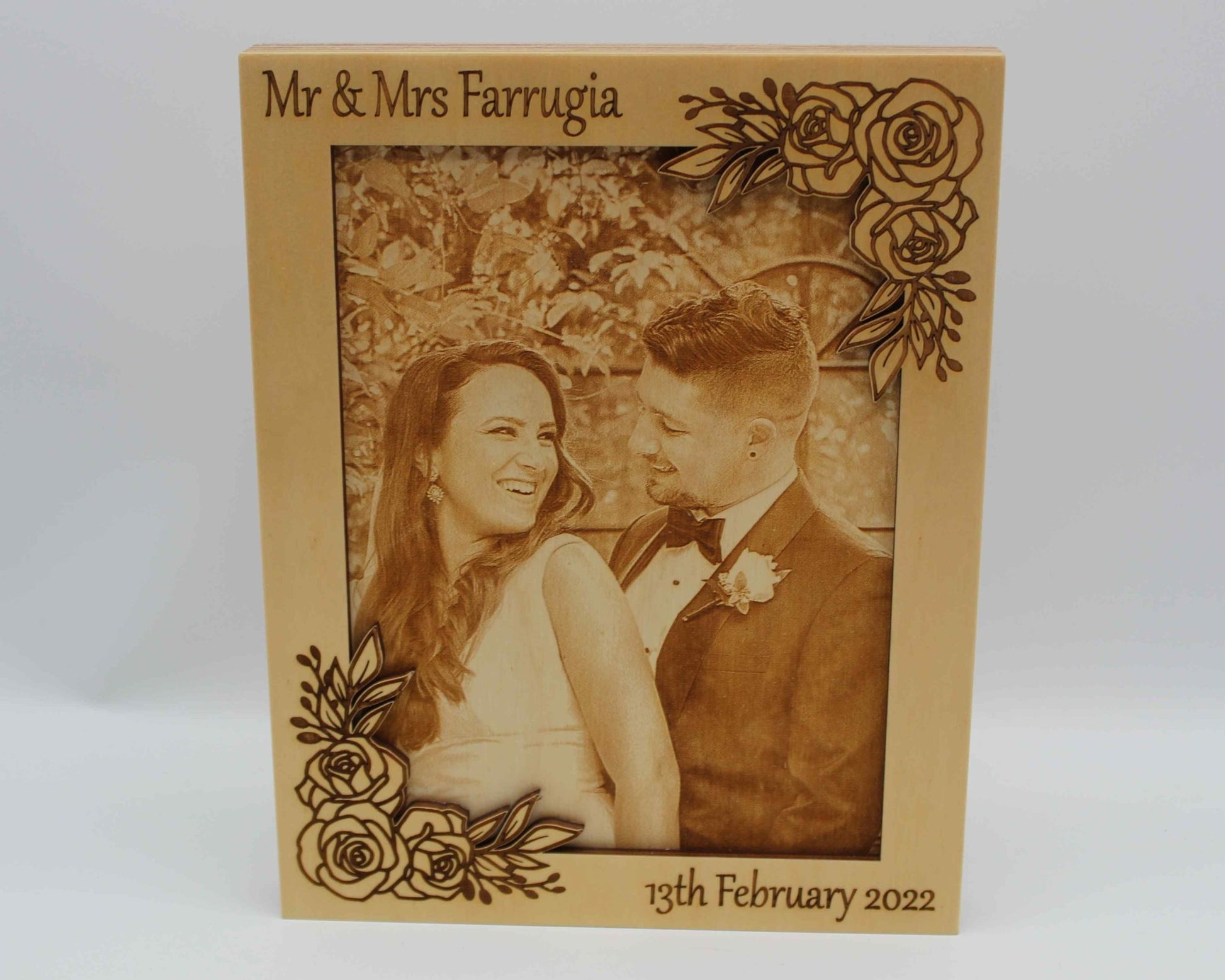 Wedding Engraved Wooden Photo Frame - Haisley Design